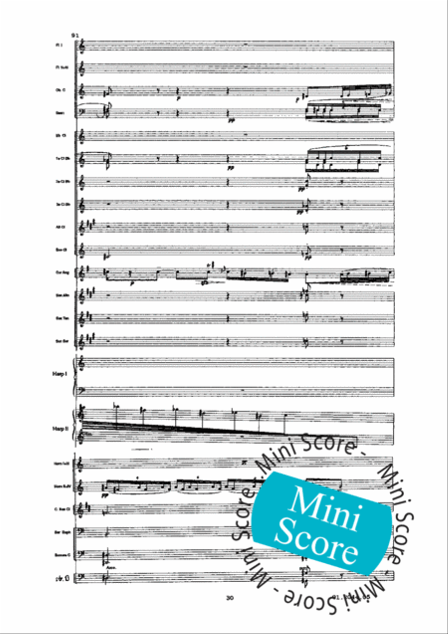 Prelude a L'Apres-Midi D'un Faune Concert Band scores gallery preview page 34
