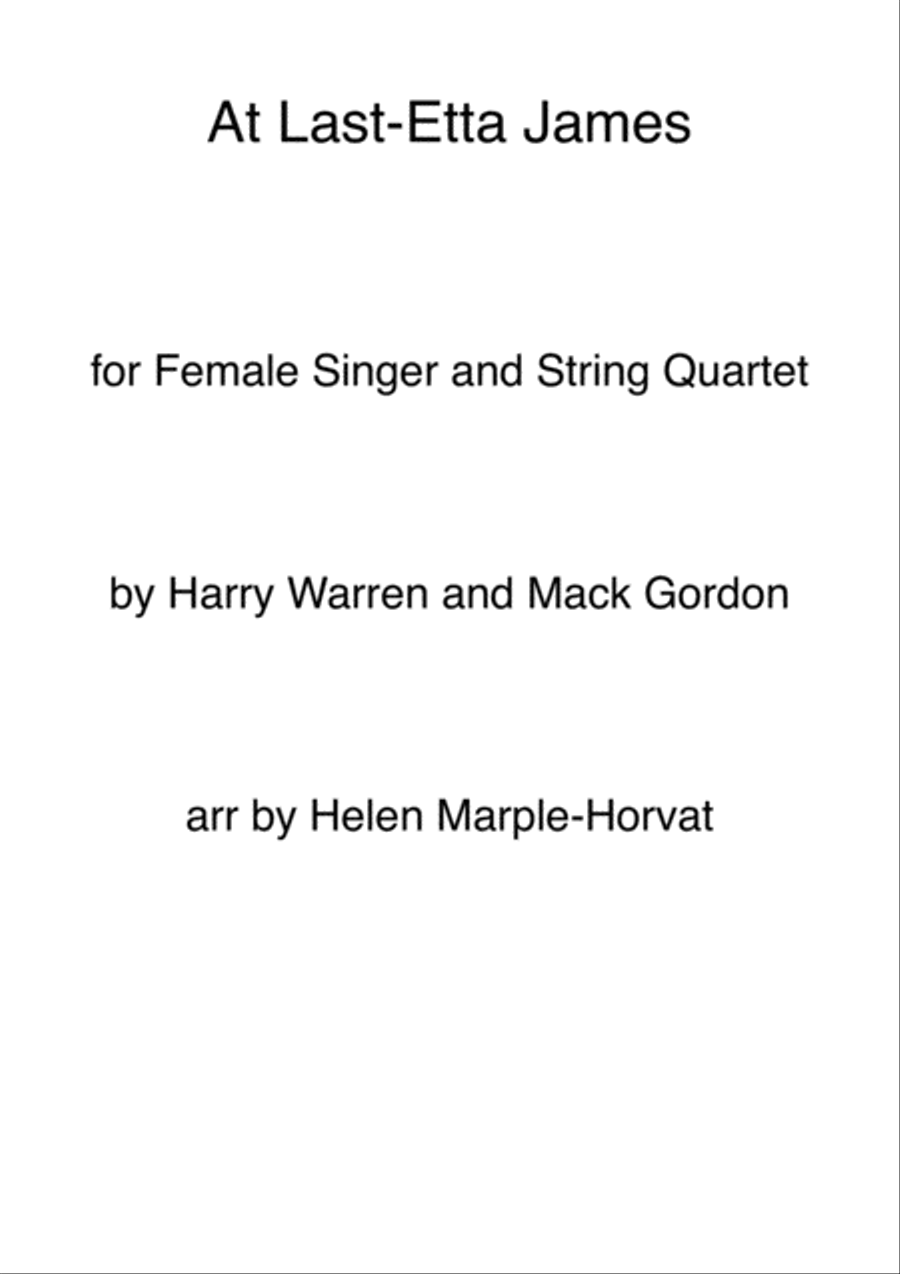 At Last String Quartet scores gallery preview page 1