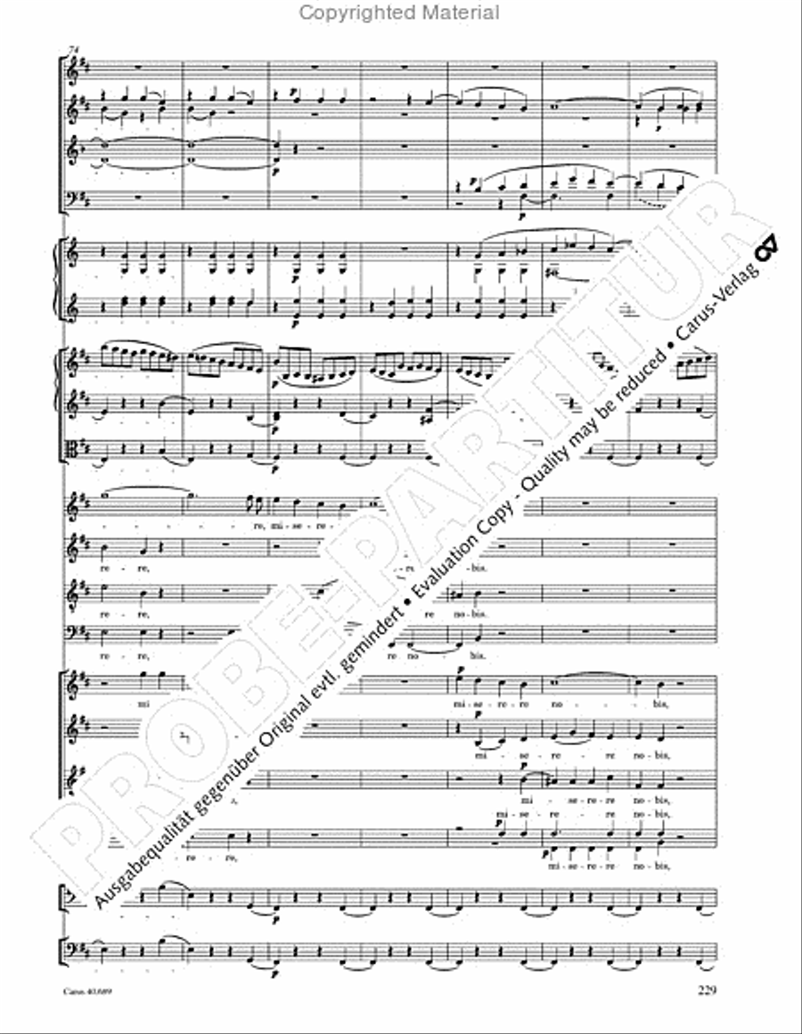 Missa solemnis Missa solemnis 4-Part scores gallery preview page 245