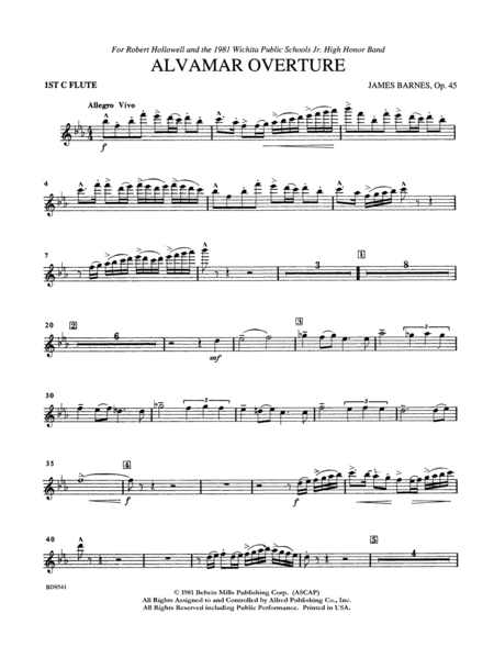 Alvamar Overture: Flute