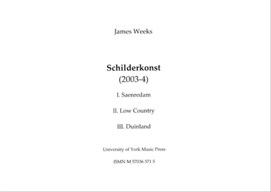 Schilderkonst Schilderkonst Study Score scores gallery preview page 1