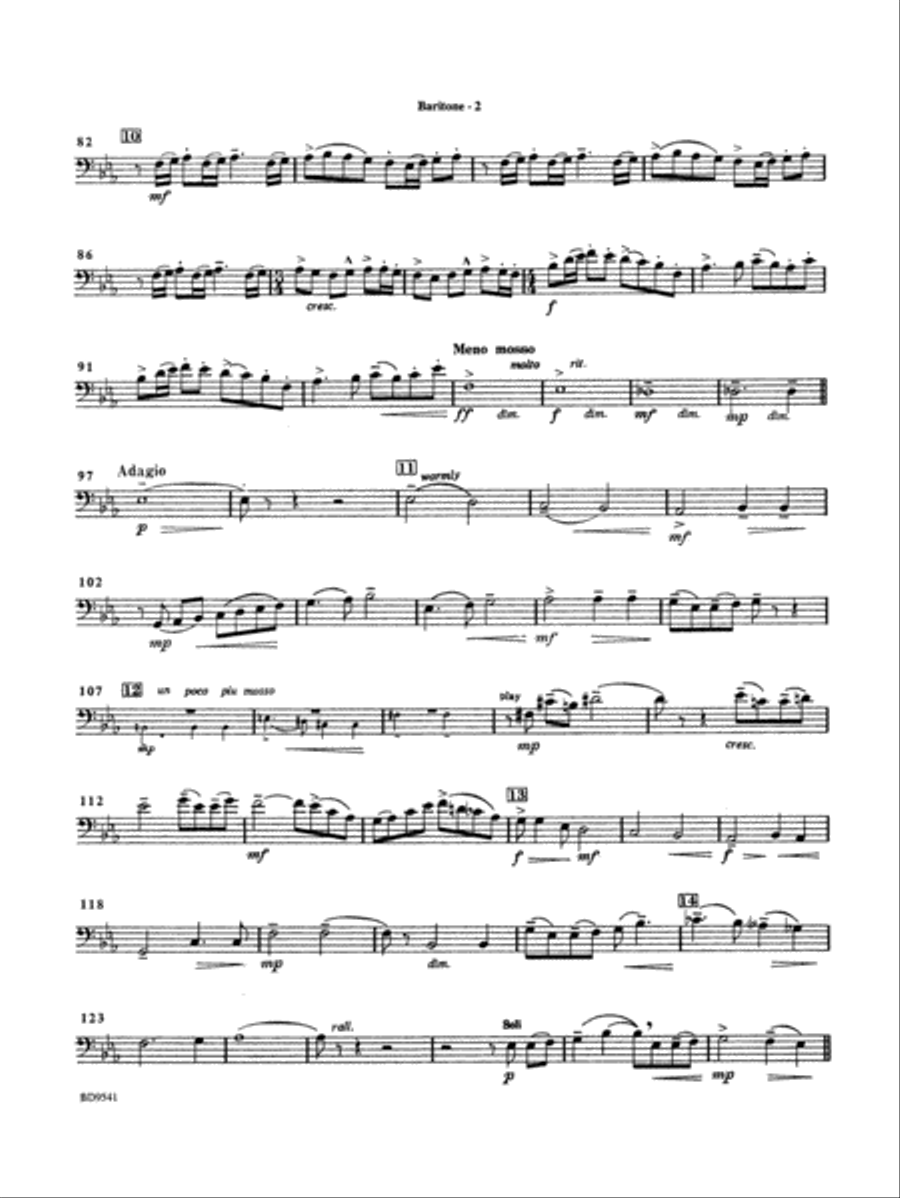 Alvamar Overture: Baritone B.C. Concert Band scores gallery preview page 2