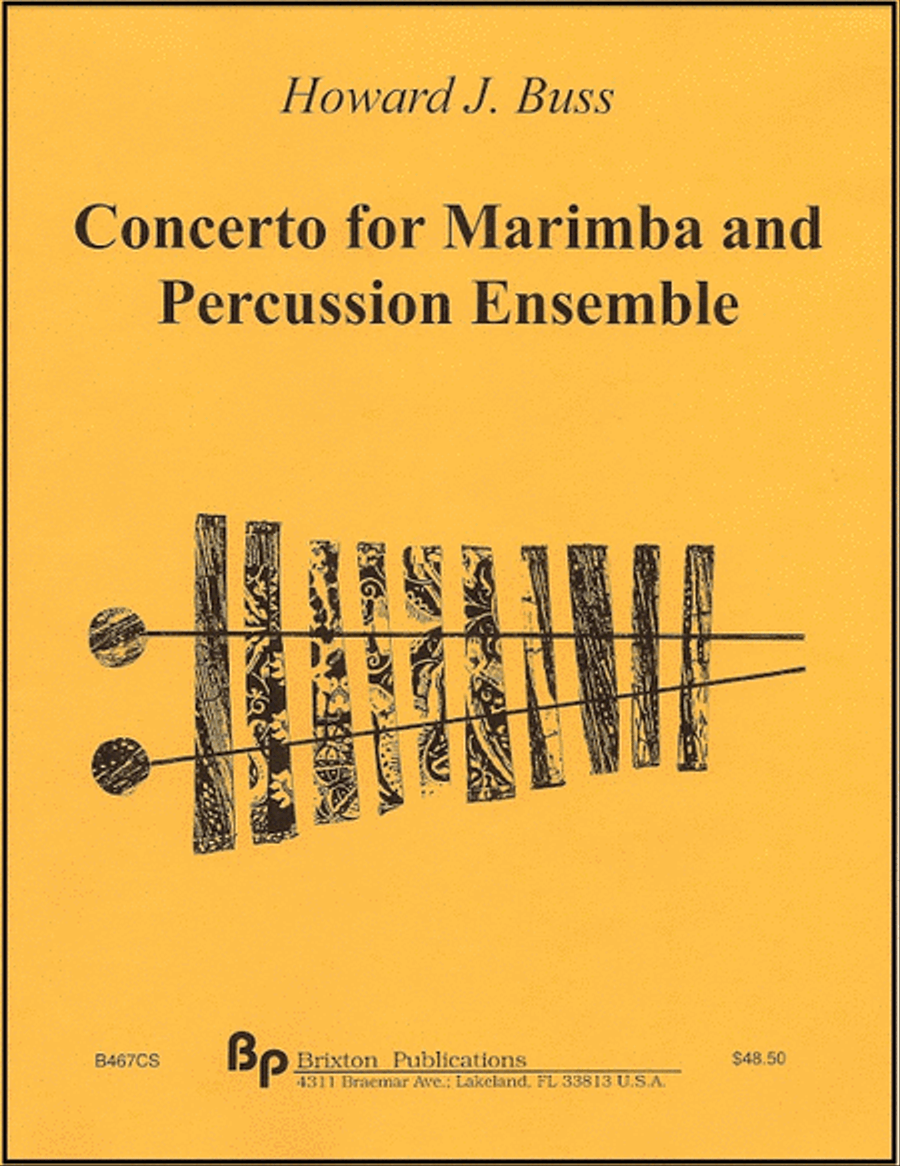 Concerto for Marimba and Percussion Ensemble 4-Part scores gallery preview page 1