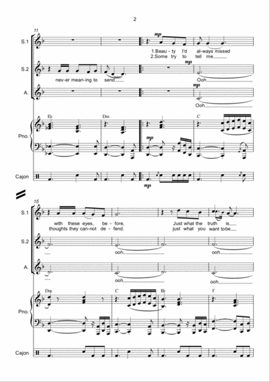 Nights In White Satin SSA scores gallery preview page 3