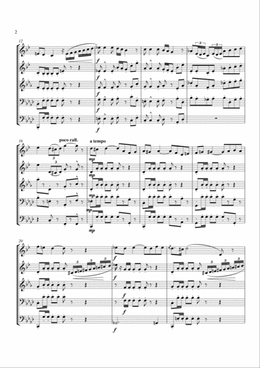 Toreador Song from Carmen Brass Quintet scores gallery preview page 2