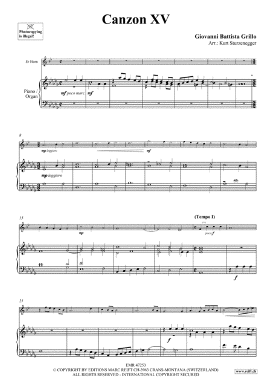 Canzon XV Horn scores gallery preview page 3
