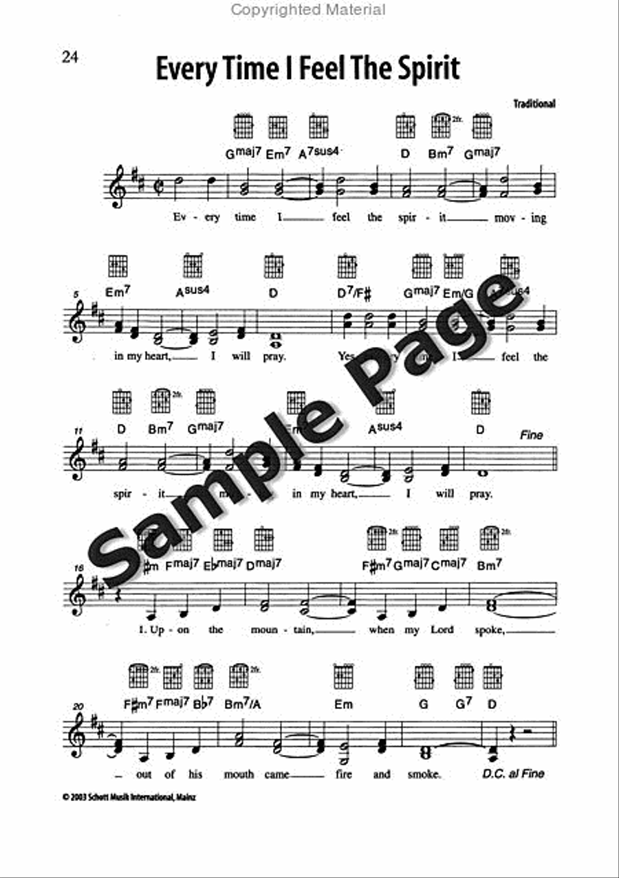 Best of Spirituals & Gospels Acoustic Guitar scores gallery preview page 25