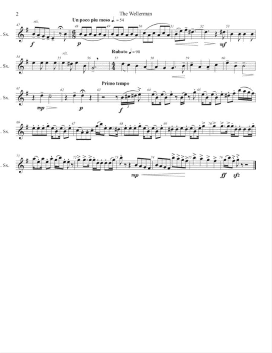 The Wellerman Saxophone Quartet scores gallery preview page 4