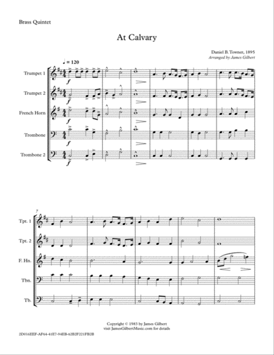 At Calvary Brass Ensemble scores gallery preview page 4