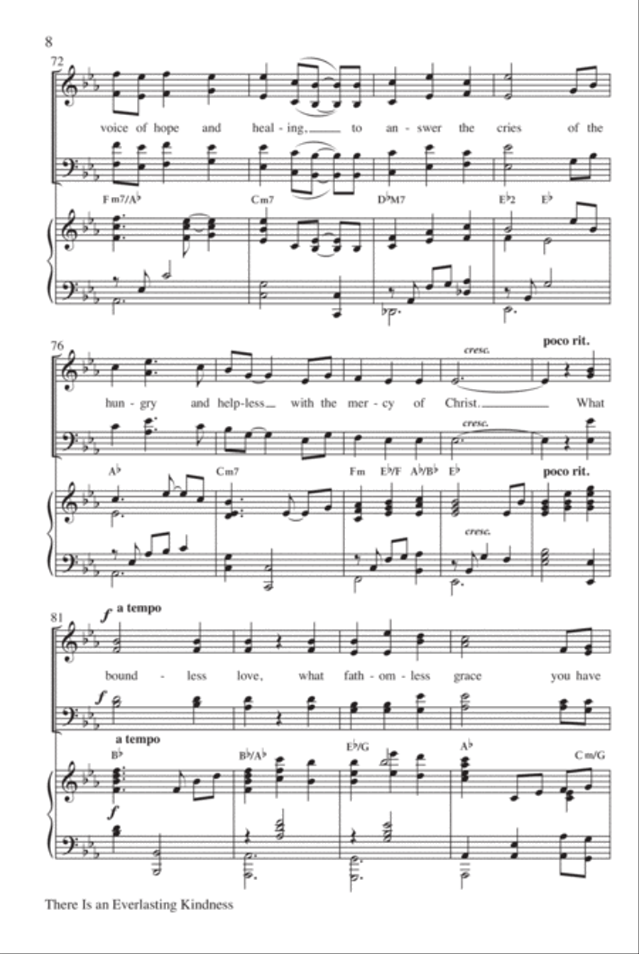 There Is an Everlasting Kindness (The Compassion Hymn) 4-Part scores gallery preview page 9