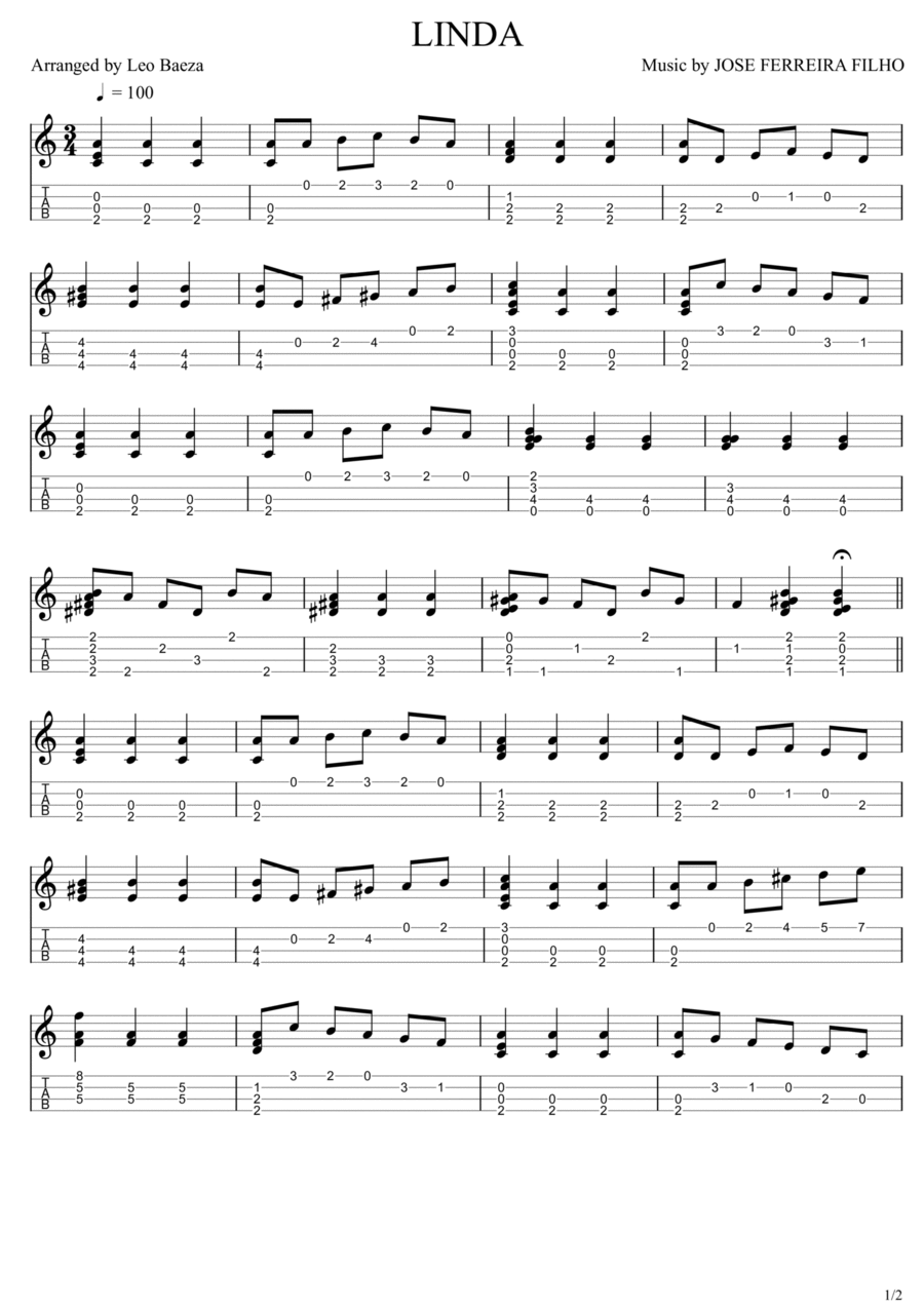 LINDA Ukulele scores gallery preview page 1