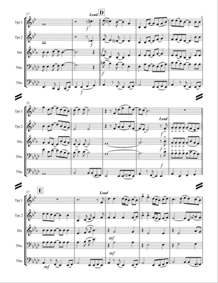 Friends In Low Places Brass Ensemble scores gallery preview page 4