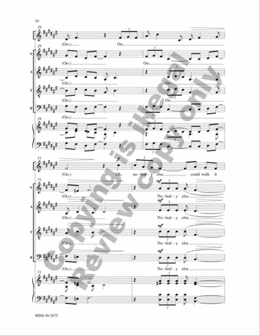 Jesus Walked This Lonesome Valley 4-Part scores gallery preview page 9