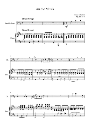 Book cover for Franz Schubert - An die Musik (Double Bass Solo)