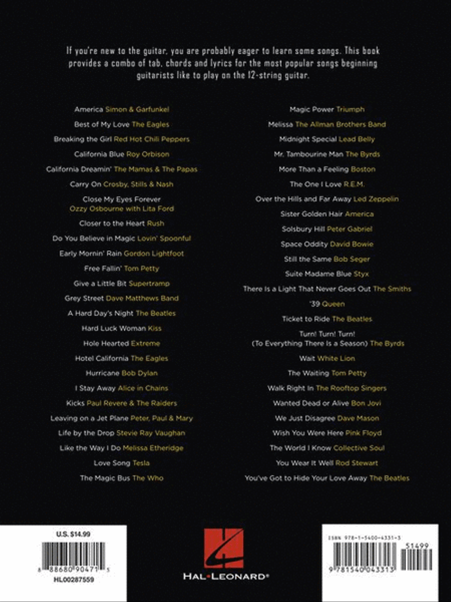 First 50 Songs You Should Play on 12-String Guitar Electric Guitar scores gallery preview page 8