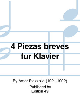 Book cover for 4 Piezas breves fur Klavier