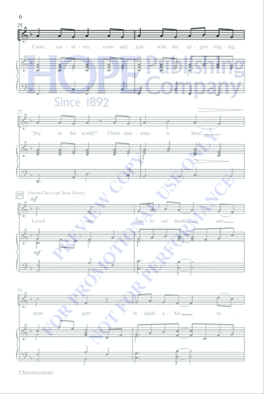Christmastime Unison Choir scores gallery preview page 5