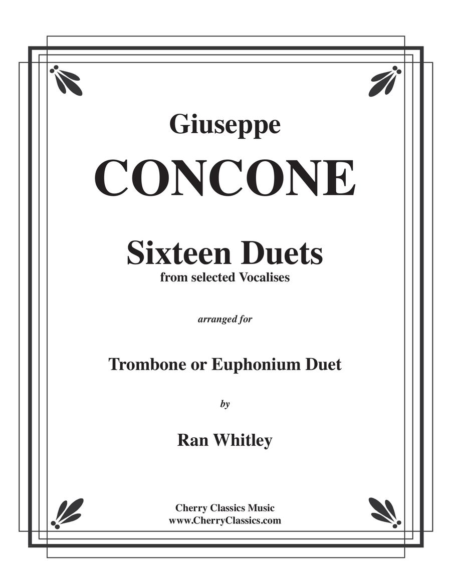 Sixteen Duets from selected Vocalises for Trombone or Euphonium Euphonium scores gallery preview page 1