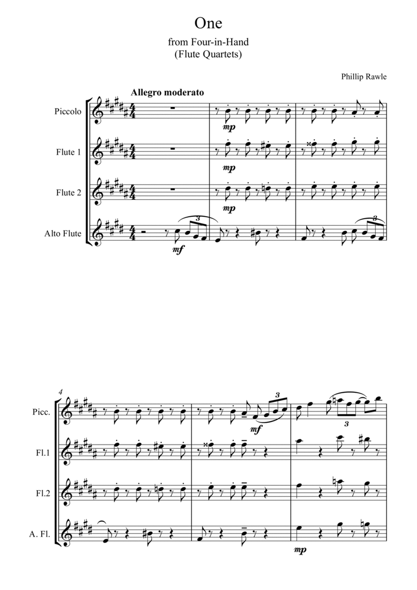 Four - in - Hand - Flute Quartet image number null