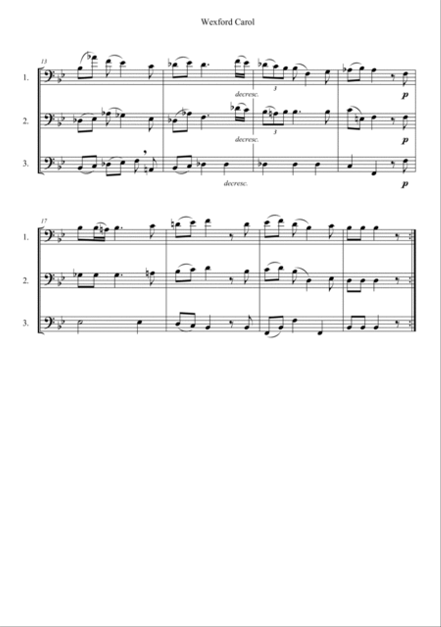 Wexford Carol Trombone Solo scores gallery preview page 2