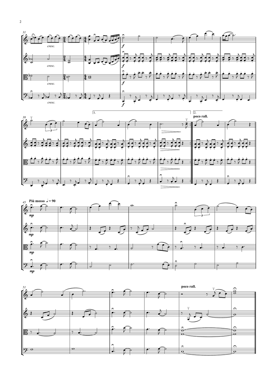 Somewhere Out There String Quartet scores gallery preview page 2