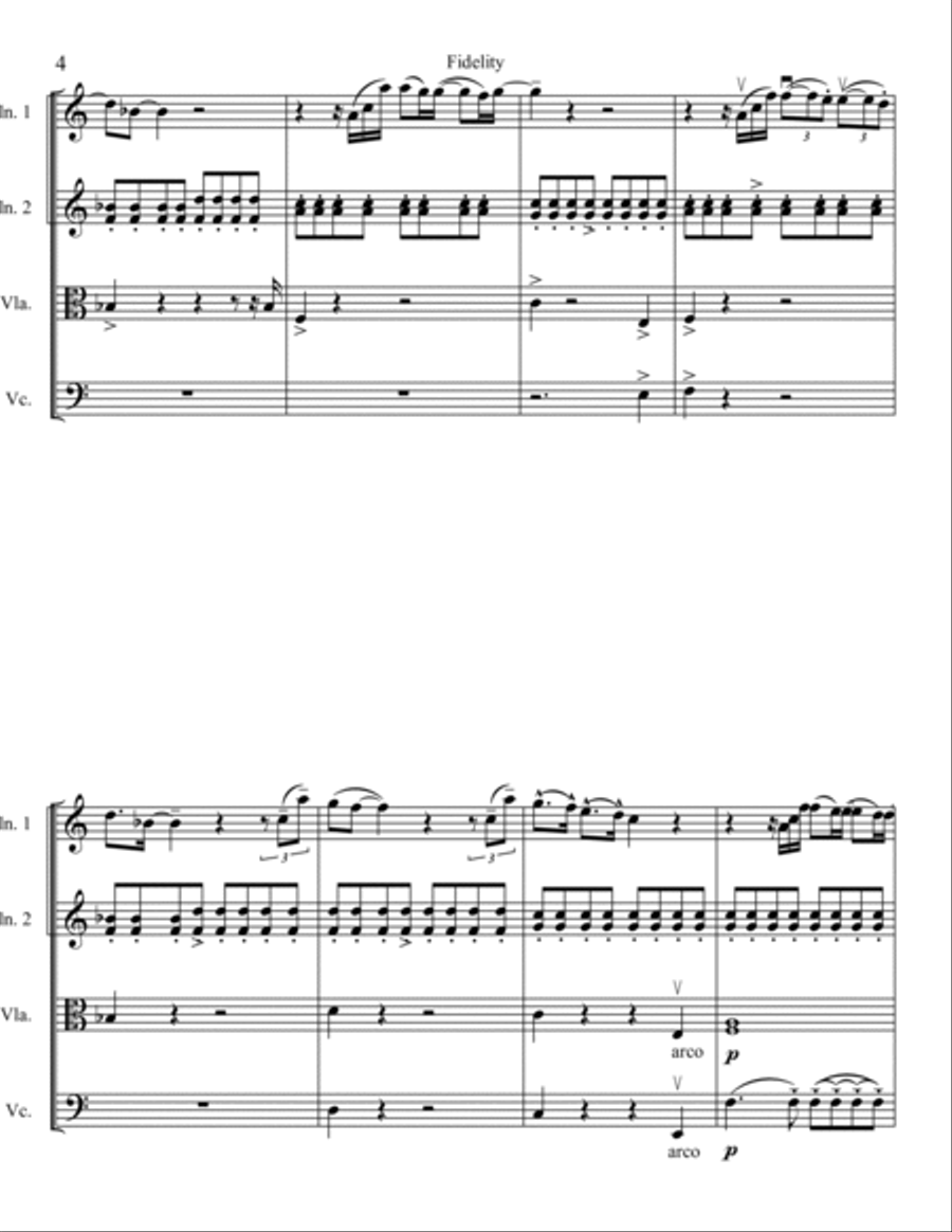 Fidelity String Quartet scores gallery preview page 4