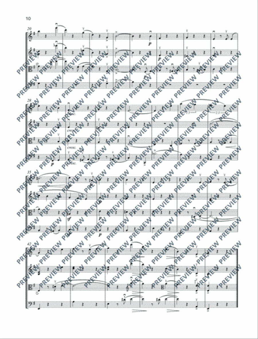Mere Droplets String Quartet scores gallery preview page 11