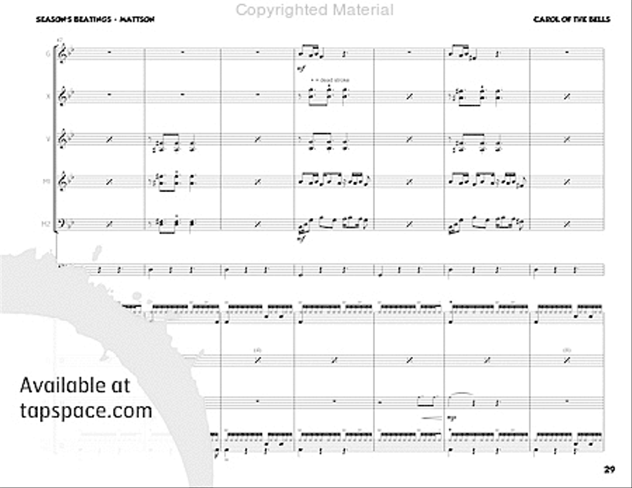 Season's Beatings Percussion Ensemble scores gallery preview page 45