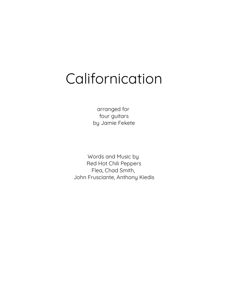 Californication Acoustic Guitar scores gallery preview page 1