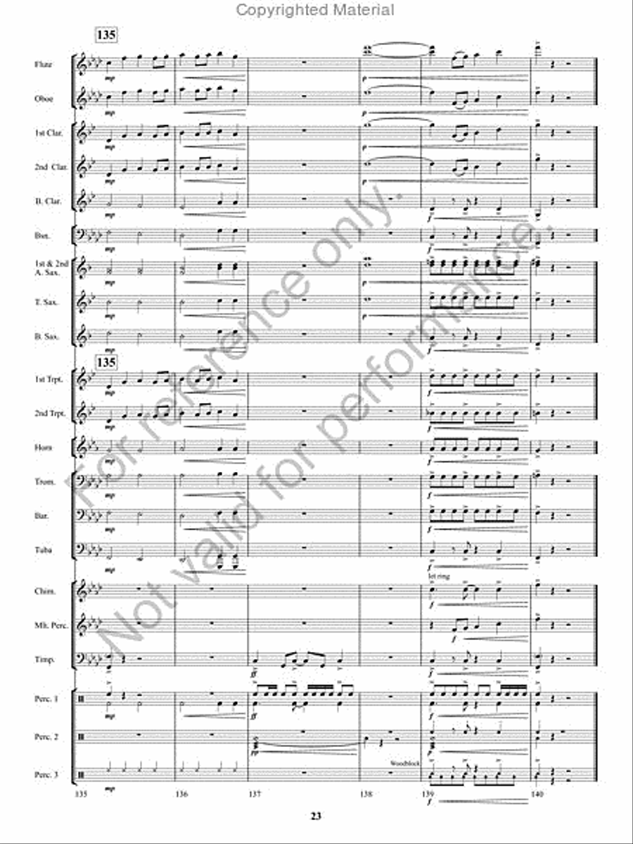 Kennesaw Mountain Celebration Concert Band scores gallery preview page 22