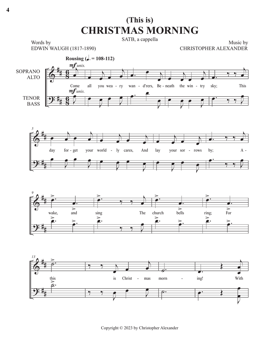 (This is) Christmas Morning 4-Part scores gallery preview page 4