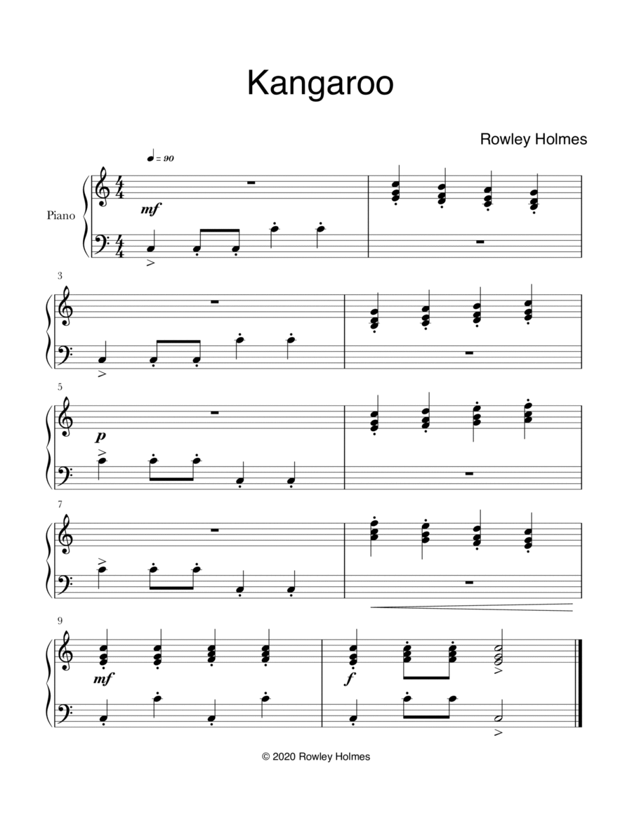 Kangaroo Piano Method scores gallery preview page 1