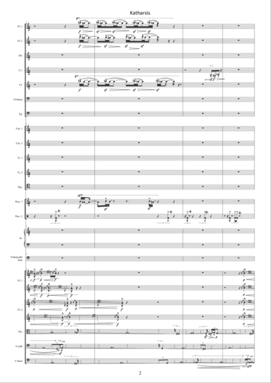 Umberto Pedraglio: KATHARSIS (ES 991) per Violoncello e Orchestra Large Ensemble scores gallery preview page 6