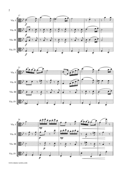 Hungarian Dance No.5 - Viola Quartet image number null