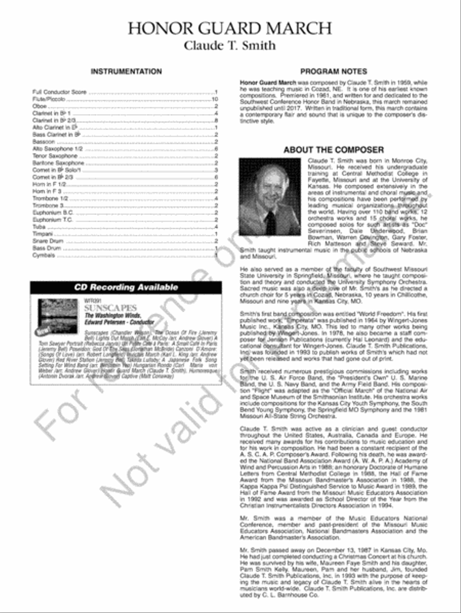 Honor Guard March Honor Guard March Concert Band scores gallery preview page 3