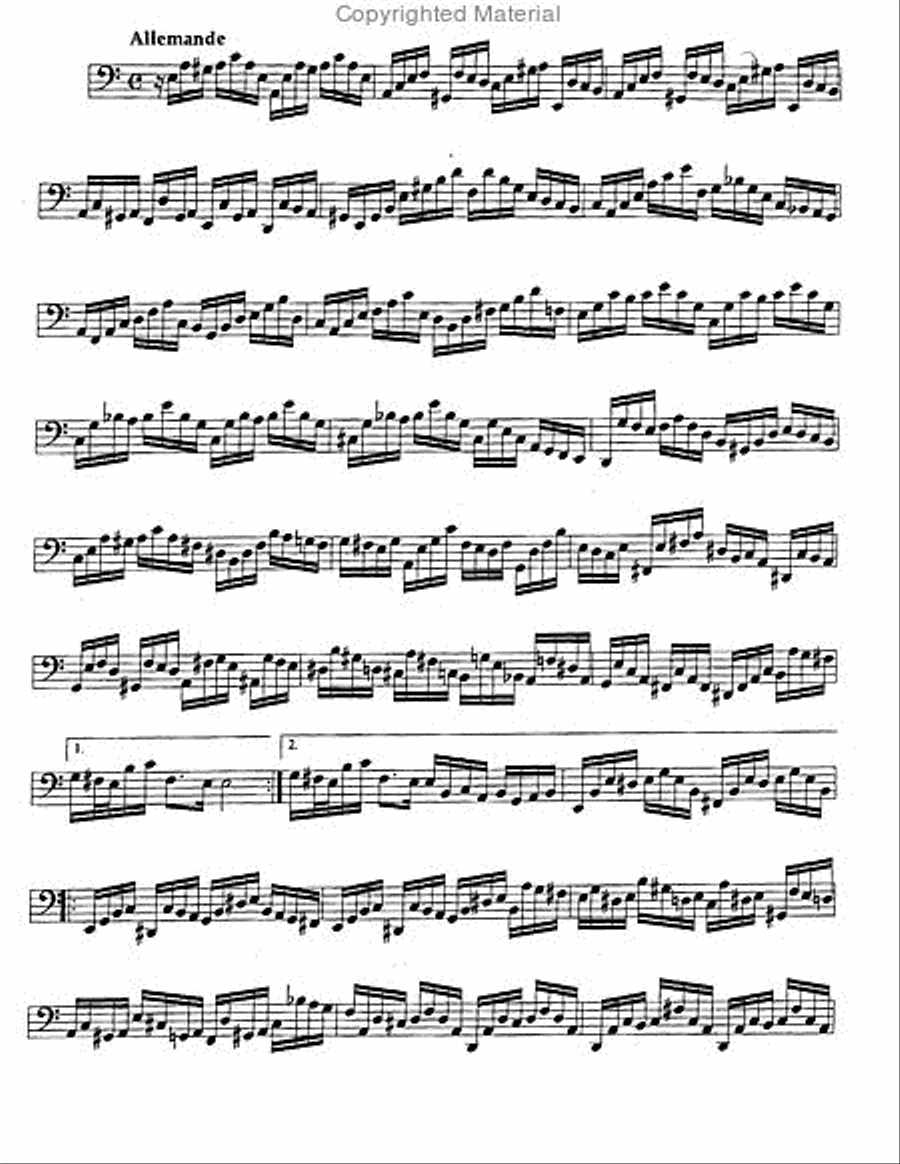 Partita in A Minor, BWV 1013 Tuba scores gallery preview page 3