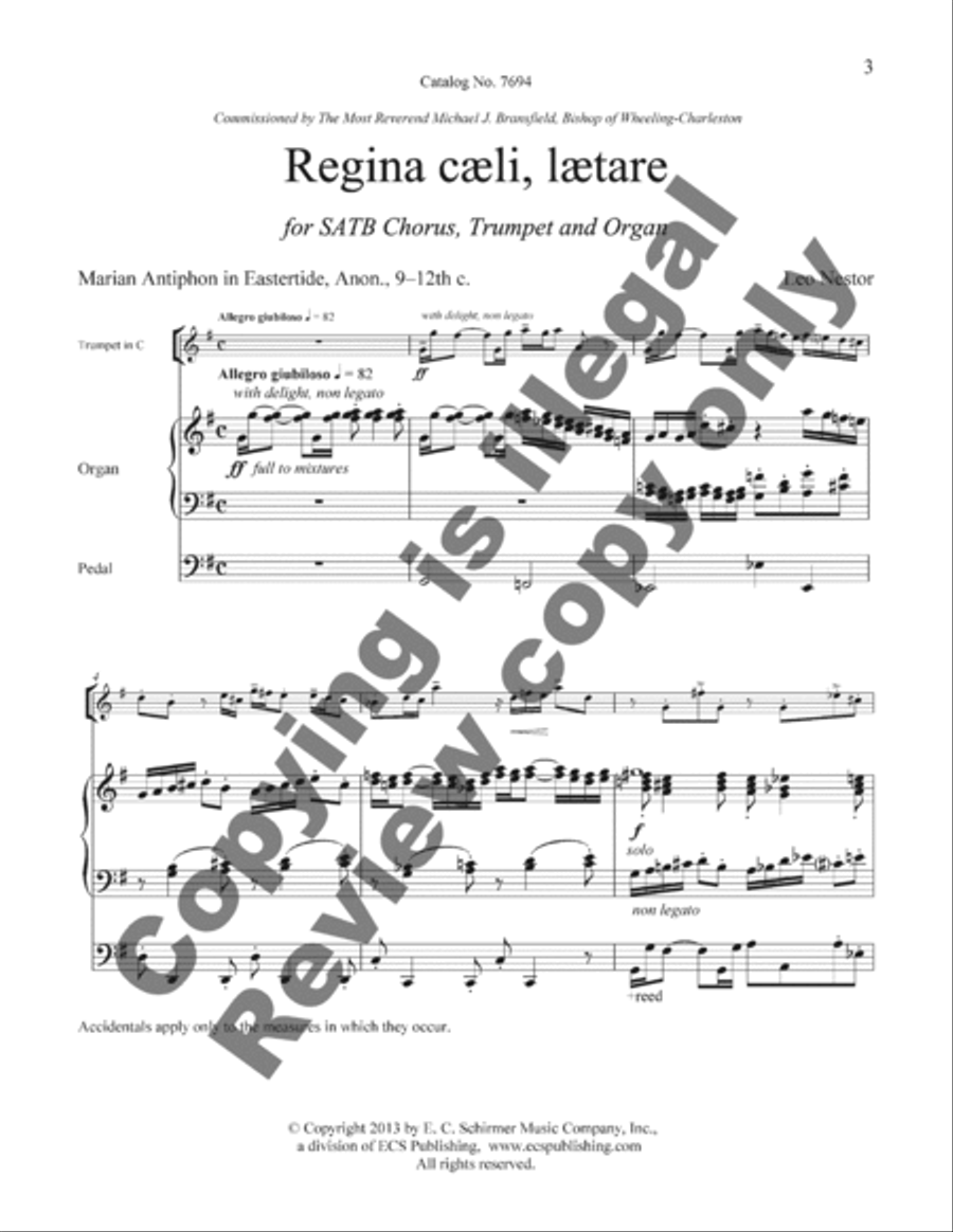Regina coeli, laetare Regina coeli, laetare 4-Part scores gallery preview page 3