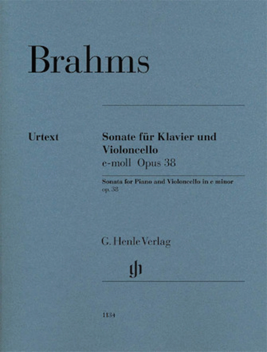 Sonata for Piano and Violoncello in E Minor, op. 38 by Johannes Brahms Piano Accompaniment - Sheet Music