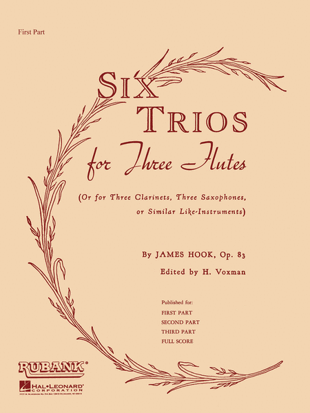 Six Trios for Three Flutes, Op. 83 (Flute I Part)