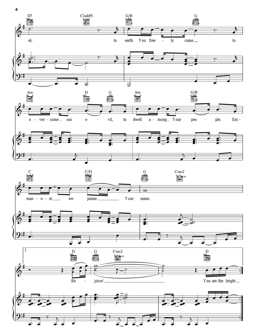 You Are Emmanuel Guitar scores gallery preview page 4