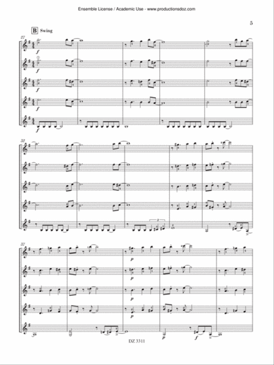 Il y a de l'art en Sor... Guitar Ensemble scores gallery preview page 5