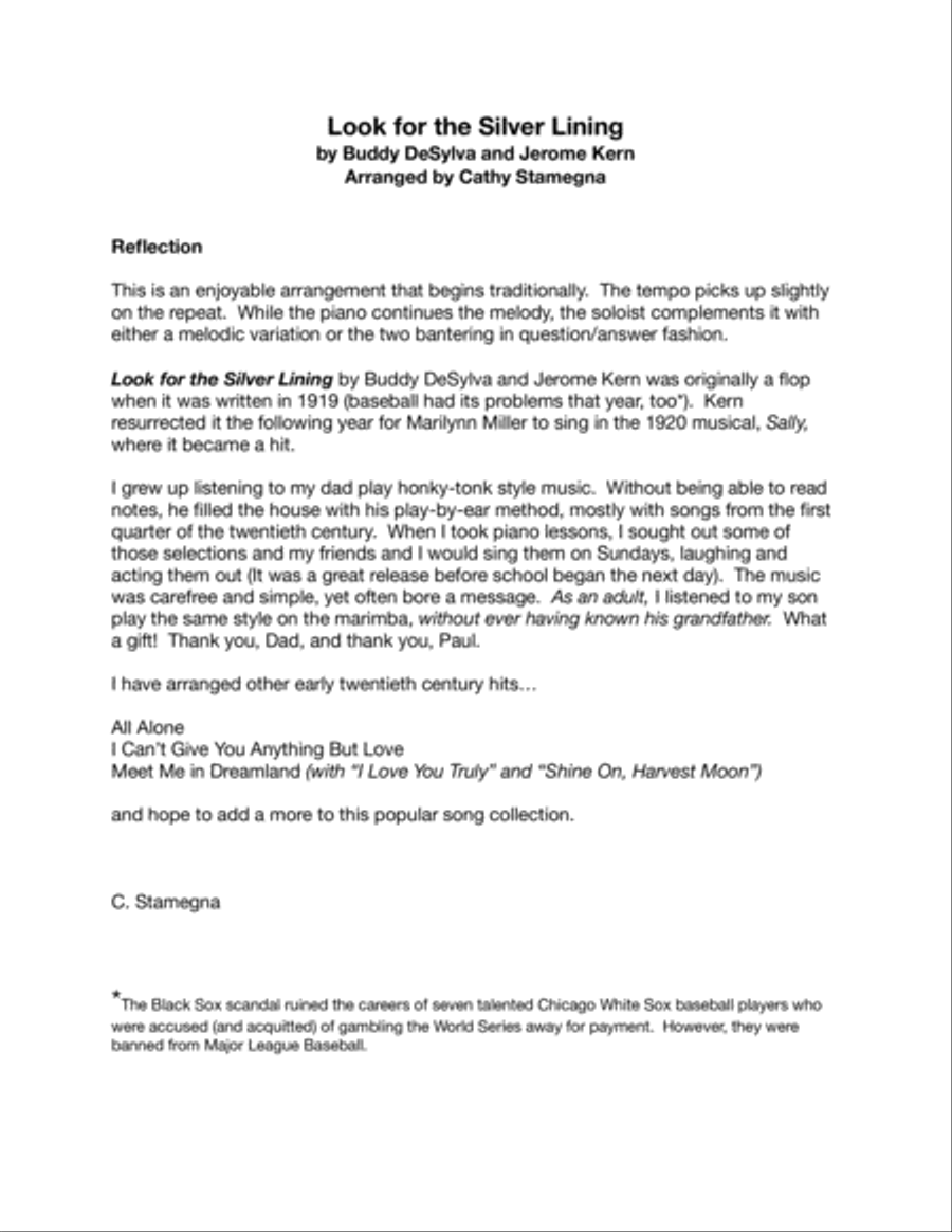 Look for the Silver Lining (Flute Solo, Piano) Flute Solo scores gallery preview page 2