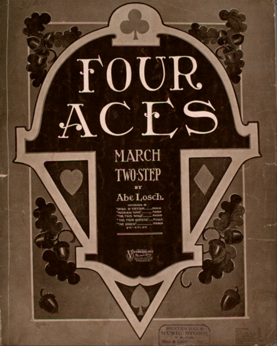 Four Aces. March Two-Step Piano Solo scores gallery preview page 1