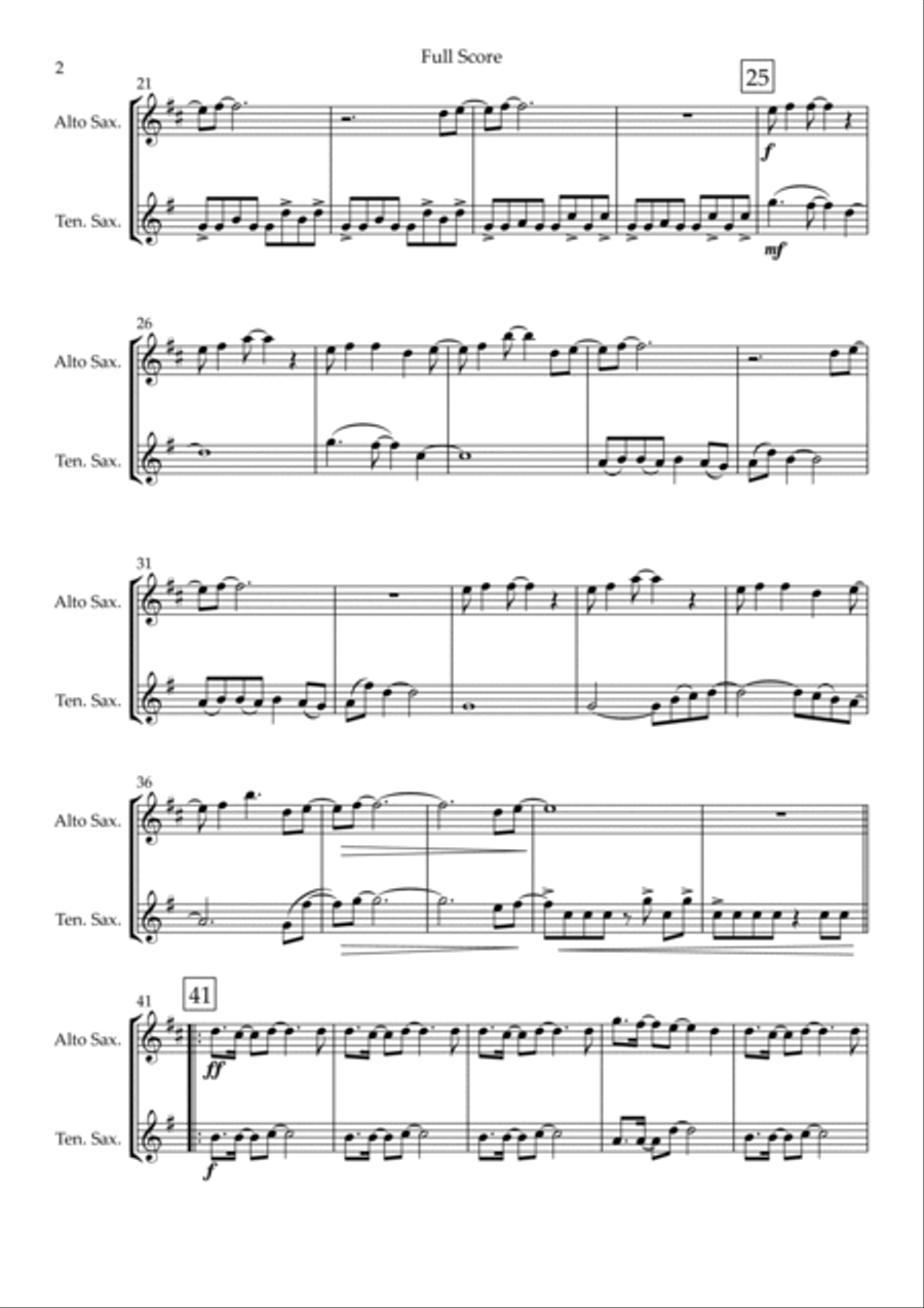 Without You Without You Tenor Saxophone scores gallery preview page 2