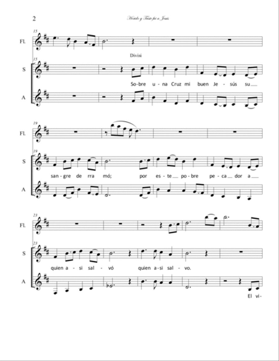 Herido y triste vocal instrumental Small Ensemble scores gallery preview page 2