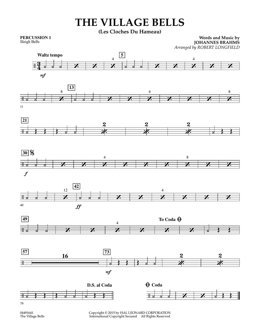 The Village Bells (Les Cloche du Hameau) - Percussion 1
