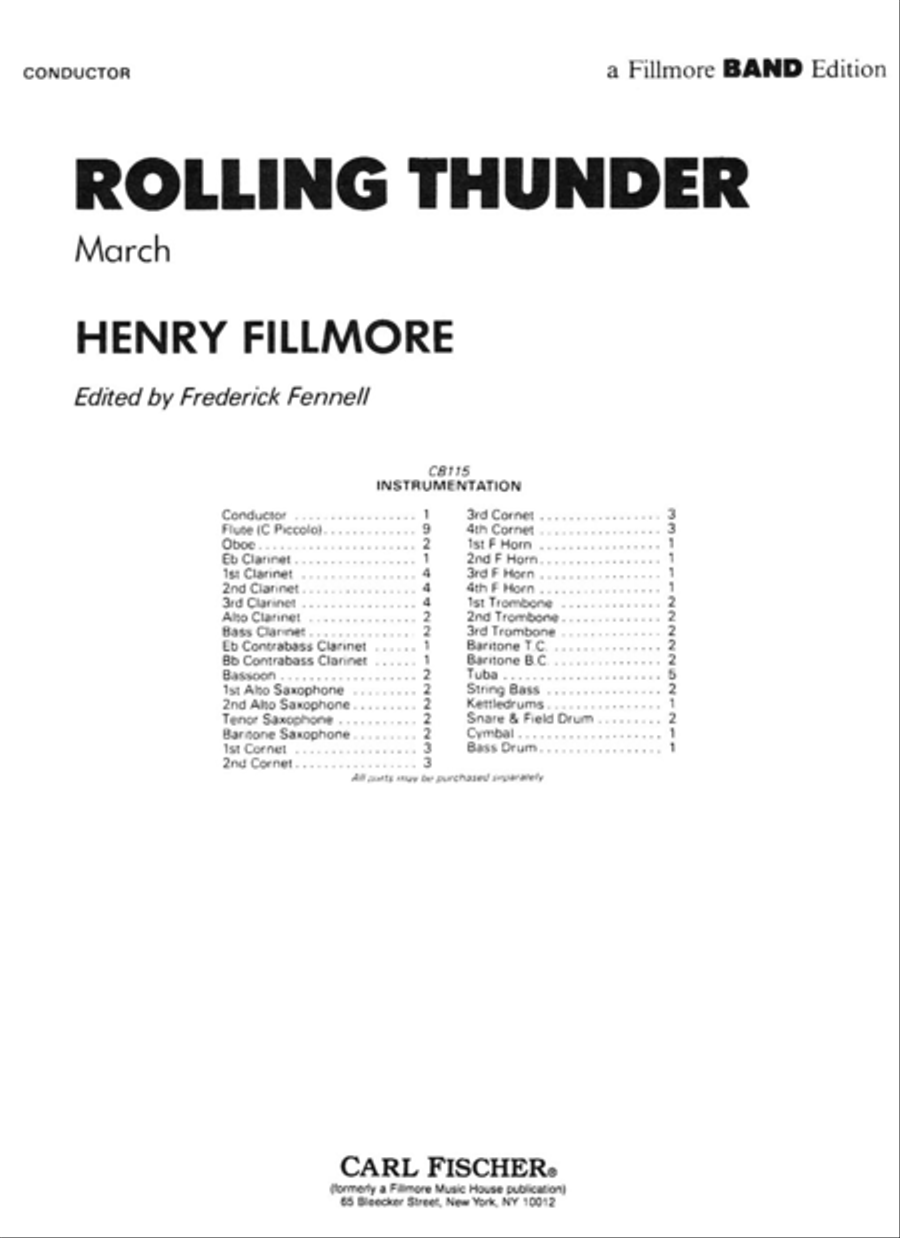 Rolling Thunder Concert Band scores gallery preview page 1