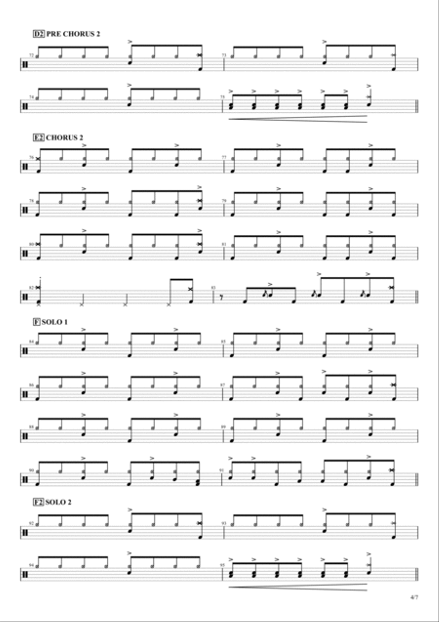Enter Sandman Drum Set scores gallery preview page 4