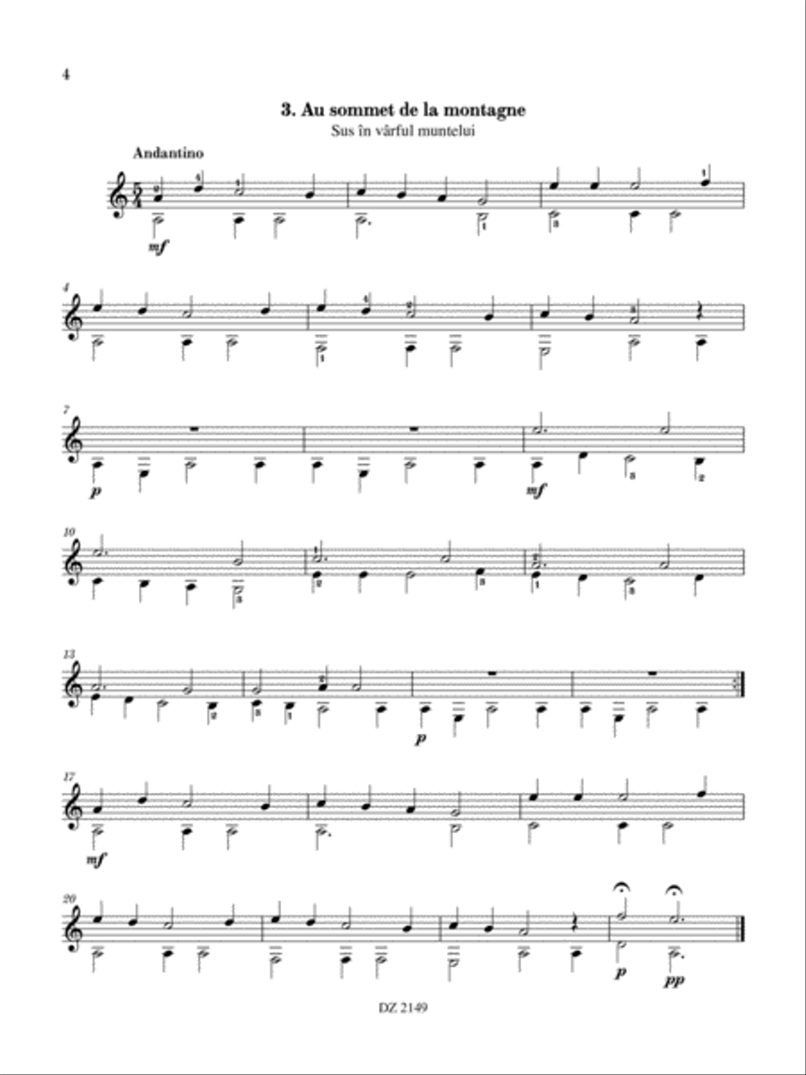 Noël en Roumanie Classical Guitar scores gallery preview page 4