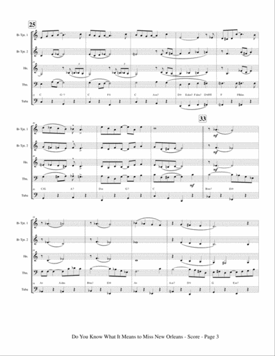 Do You Know What It Means To Miss New Orleans Brass Ensemble scores gallery preview page 5